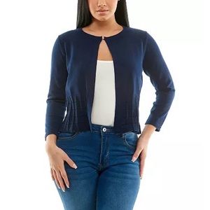 💕NWT Women's Nina Leonard Box Stitch Bolero